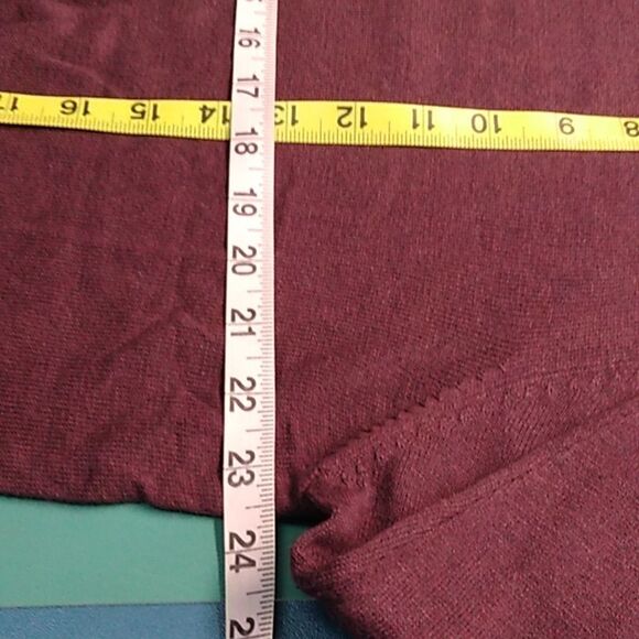 Paul Frederick Men's XXL Burgundy LG Sleeve Silk/Cotton/Cashmere Sweater - Picture 3 of 6